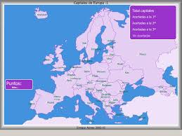 Resultado de imagen de mapas interactivos europa CAPITALES